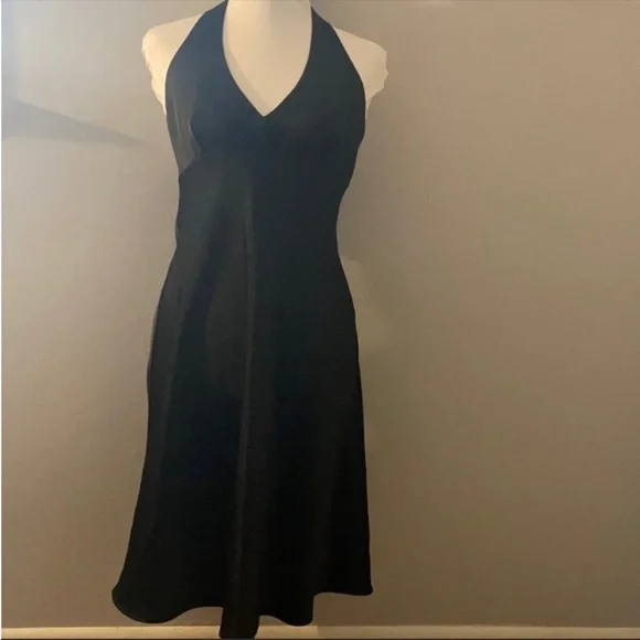 bcbgmaxazria black mini dress over the neck tie - Picture 2 of 11